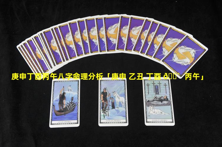 庚申丁酉丙午八字命理分析「庚申 乙丑 丁酉 🐴  丙午」